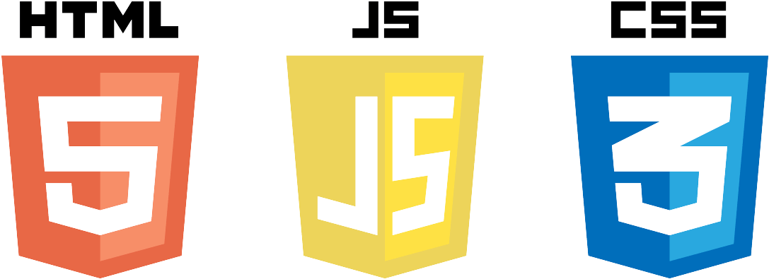 Logotipos de HTML, CSS e JavaScript